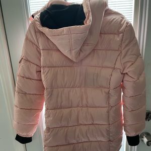 Girls coat size XL light pink and black. Used a few times. Almost new